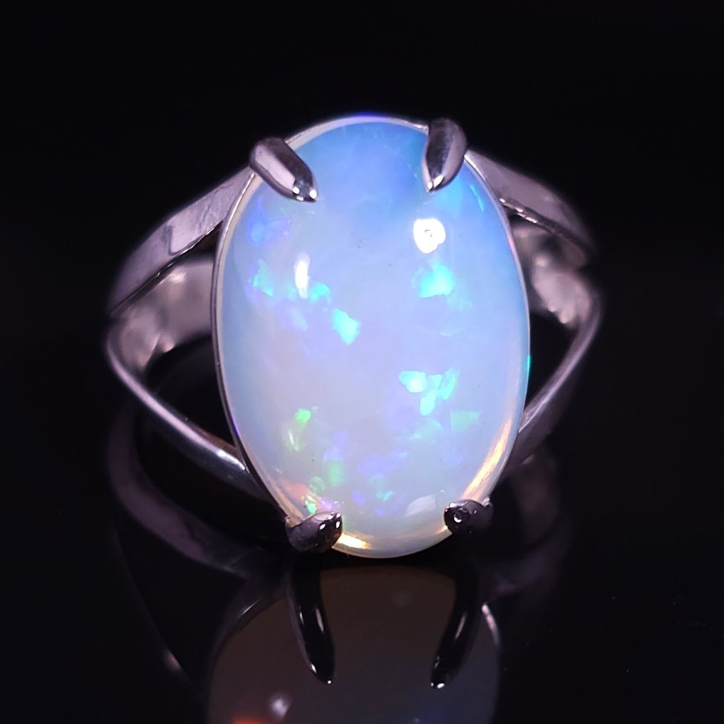 Silber - Ring - 5,3 ct, bläuliche Tönungen #1.0