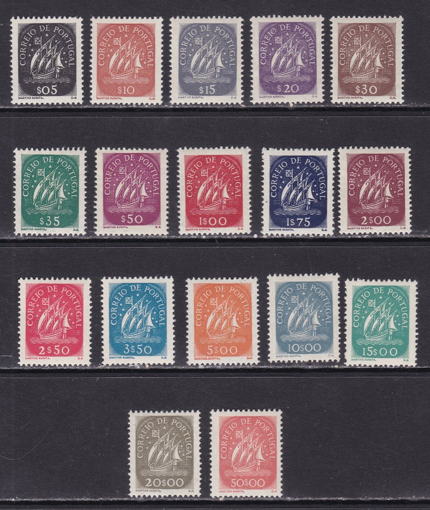 Portugal 1943 - Caravelas - Yvert 628/646 #1.0