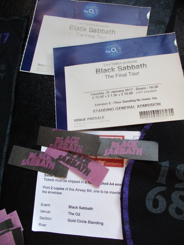 Black Sabbath, Motörhead, Machine Head Rival Sons - T-shirt, Album, picture disc - Semnat de mână în persoană #1.0