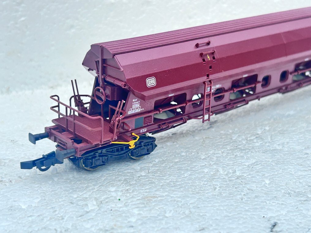 Roco H0轨 - 66370/-76/-77 - 模型火车货运车厢 (3) - 3个长的双车厢。 - DB #3.2