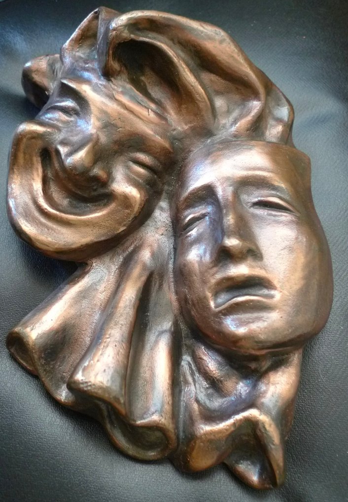 Patsas, De lach en de traan - 29 cm - Pronssi #1.0