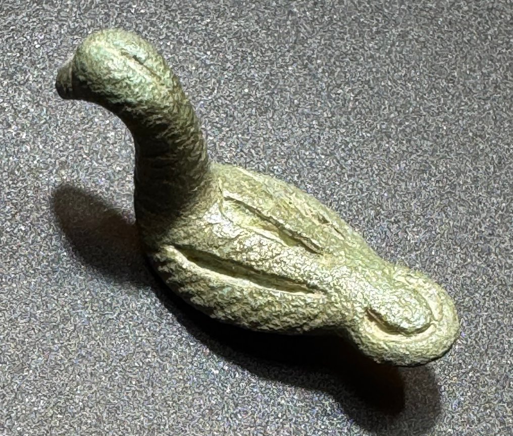 Celtique Bronze Figurine de canard de La Tene de qualité exceptionnelle et belle décoration. #2.1