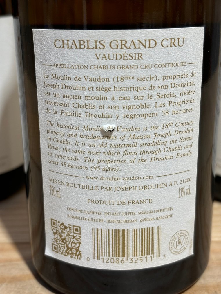 2012 Drouhin - Vaudon "Vaudesir" & 2011 x 2 "Le Clos" - Chablis Grand Cru - 3 Flaskor (0,75L) #4.3