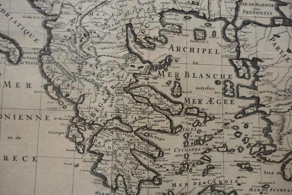 Zuidoost Europa - Italia, Hellas, Balkan, Tyrkia; Nicolas Sanson, Hubert Jaillot - Estats de L'Empire des Turqs en Europe, ou sont les Beglerbeglicz our Gouvernements (...) - ca. 1690 #2.1