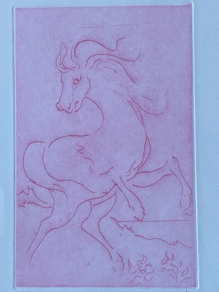 Aligi Sassu (1912-2000) - Cavallo Xanto tramonto #2.1