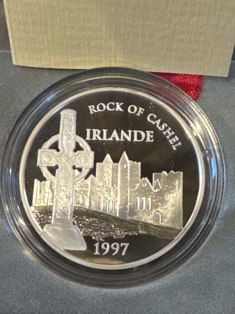 França. 100 Francs 1997 Irland - 22,2g (.900) Silber PP - in OVP mit CoA  (Sem preço de reserva) #1.0