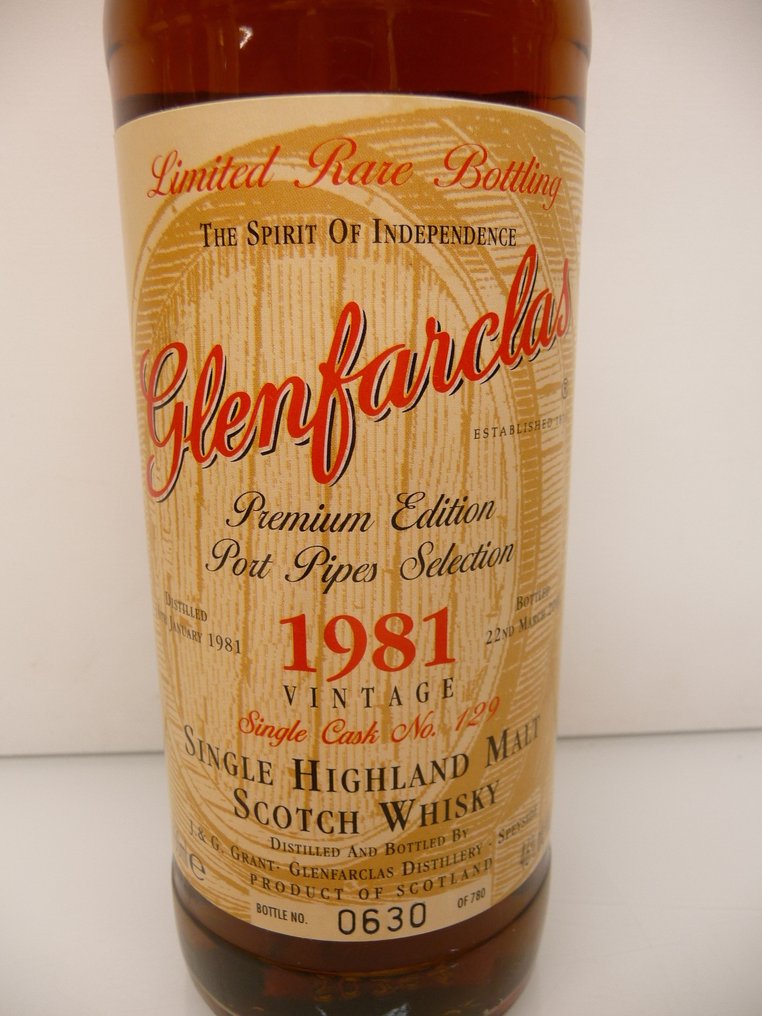 Glenfarclas 1981 23 years old Port Pipes Selection - Cask no. 129 - b. 2004 - 70cl #1.0