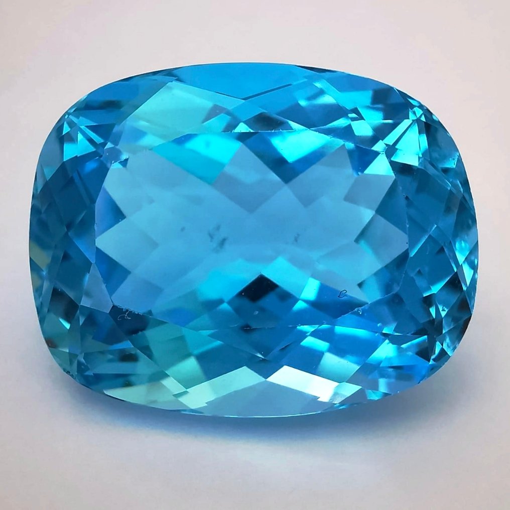 沒有保留價 黃玉  - 43.87 ct - Antwerp Laboratory for Gemstone Testing (ALGT) - 浓烈的蓝色托帕石 #1.0