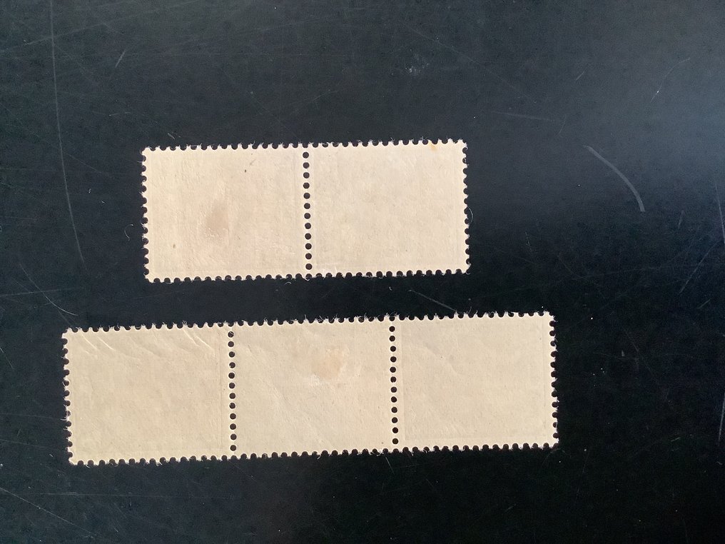 Ολλανδία 1924/1924 - Τυπογραφική (tete-beche) παρεν. - NVPH 2026; nummer 61b en 61c #1.0