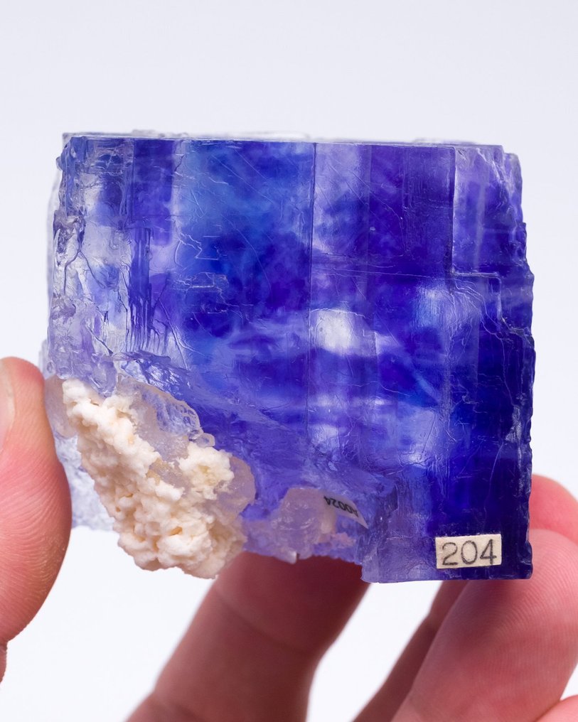 稀有地点标本 蓝色海盐晶体 用矩阵 - 高度: 6.6 cm - 闊度: 6.8 cm- 144 g - (1) #4.3