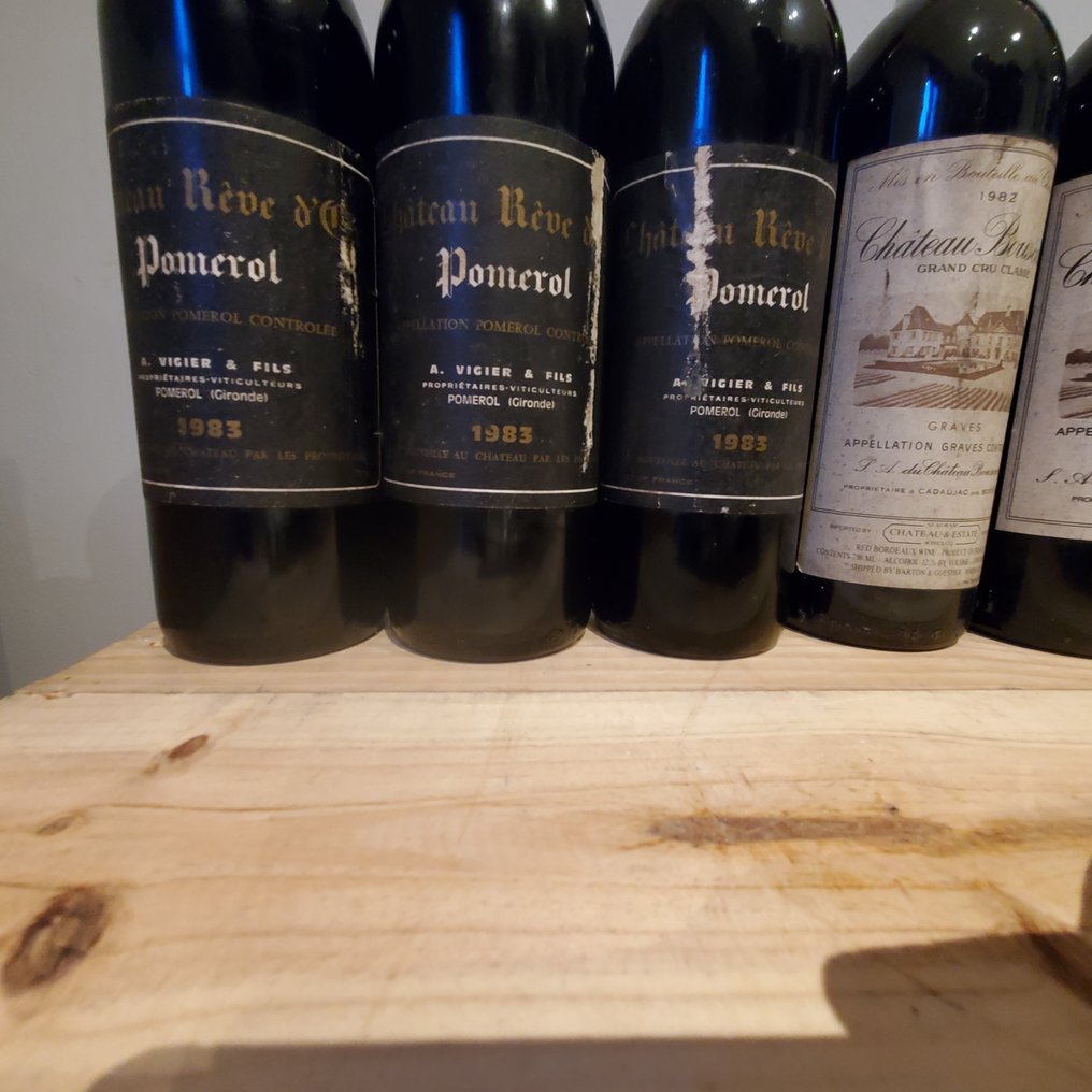1983 x3 Chateau Reve d Or & 1982, 1981 x2 Chateau Bouscaut - 波美侯, 佩薩克-雷奧良 - 6 瓶 (0.75L) #1.0