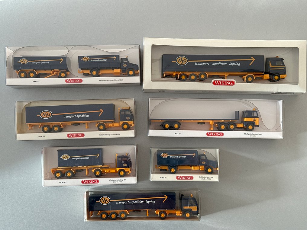 Wiking 1:87 - Machetă mașină  (7) - 7 camioane ASG #1.0
