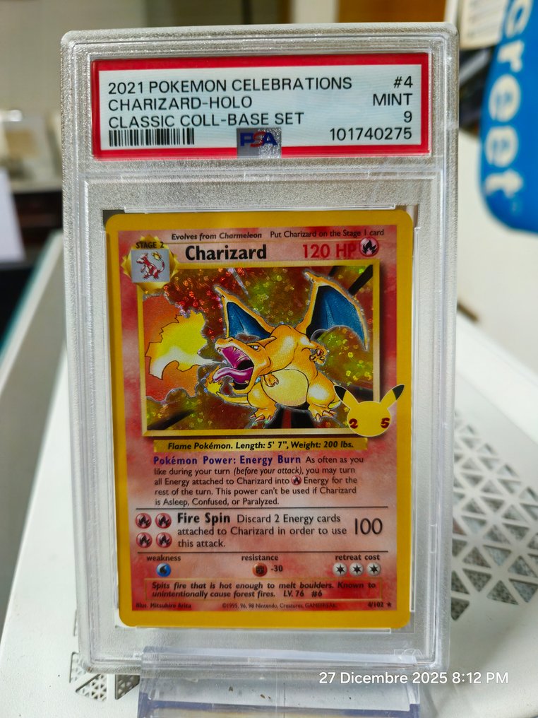 Pokémon - 1 Graded card - Charizard #4 Folie - PSA 9 - Various sets #4.3