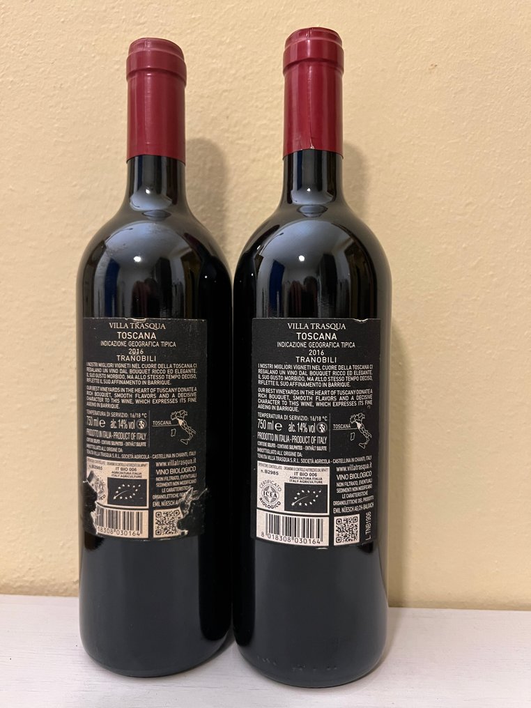 Villa Trasqua: Montegiachi Riserva Chianti Classico 2003, Tranobili 2016 x3 - Chianti Classico, Tuscany - 4 Bottles (0.75L) #2.1