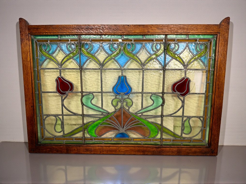 Jugendstil Vidriera - 1910-1920 - 69x99cm/ 6,75kg  #4.3