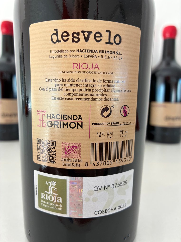 2022 Hacienda Grimón, Desvelo Garnacha - Rioja DOC - 6 Pullot (0.7 L) #3.2