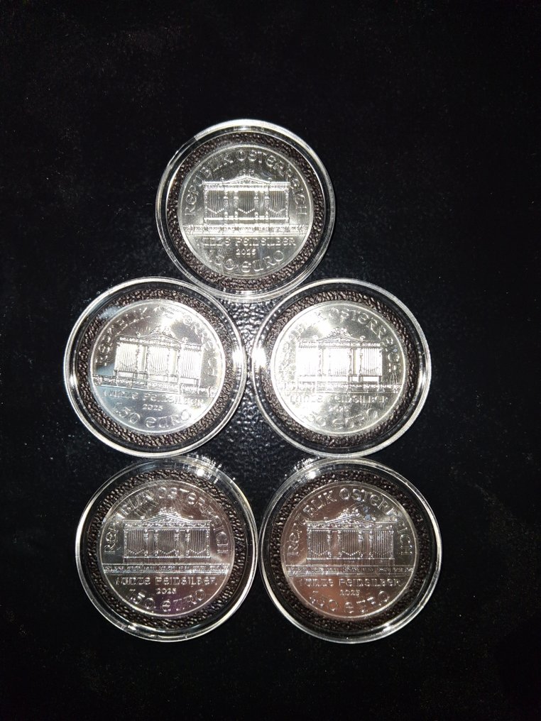 Österreich. 1,50 Euro 2025, 5 x 1 Oz .999 #1.0