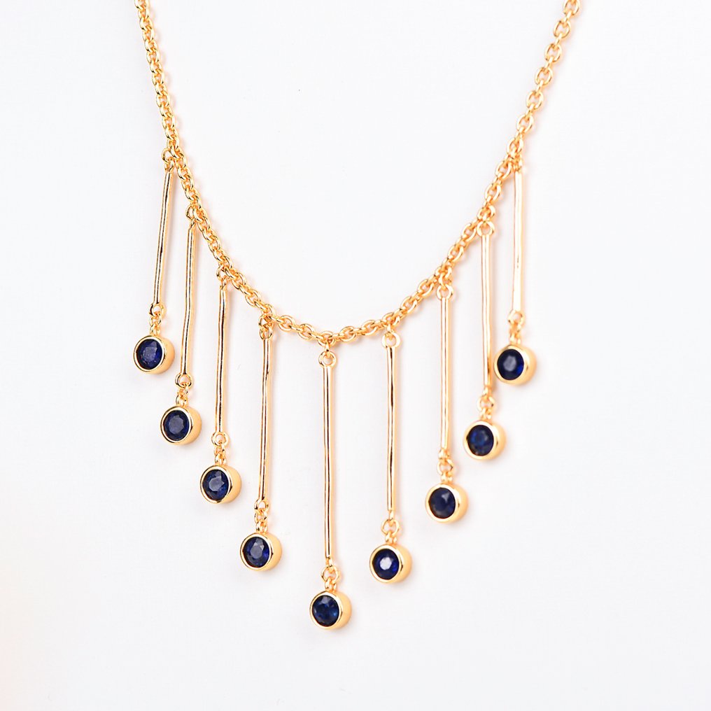 Sans prix de réserve - Collier Argent - Sapphire - Certifié #1.0