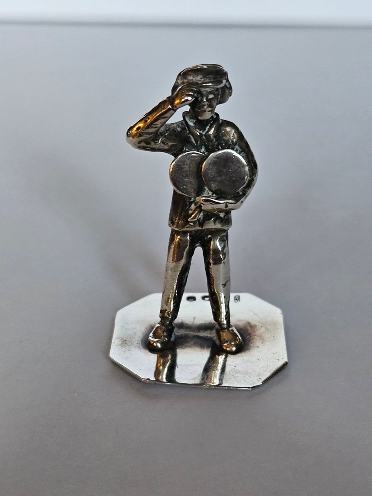 Miniatuur figuur - Schiphol marshaller figuren (2) - .925 zilver #2.1