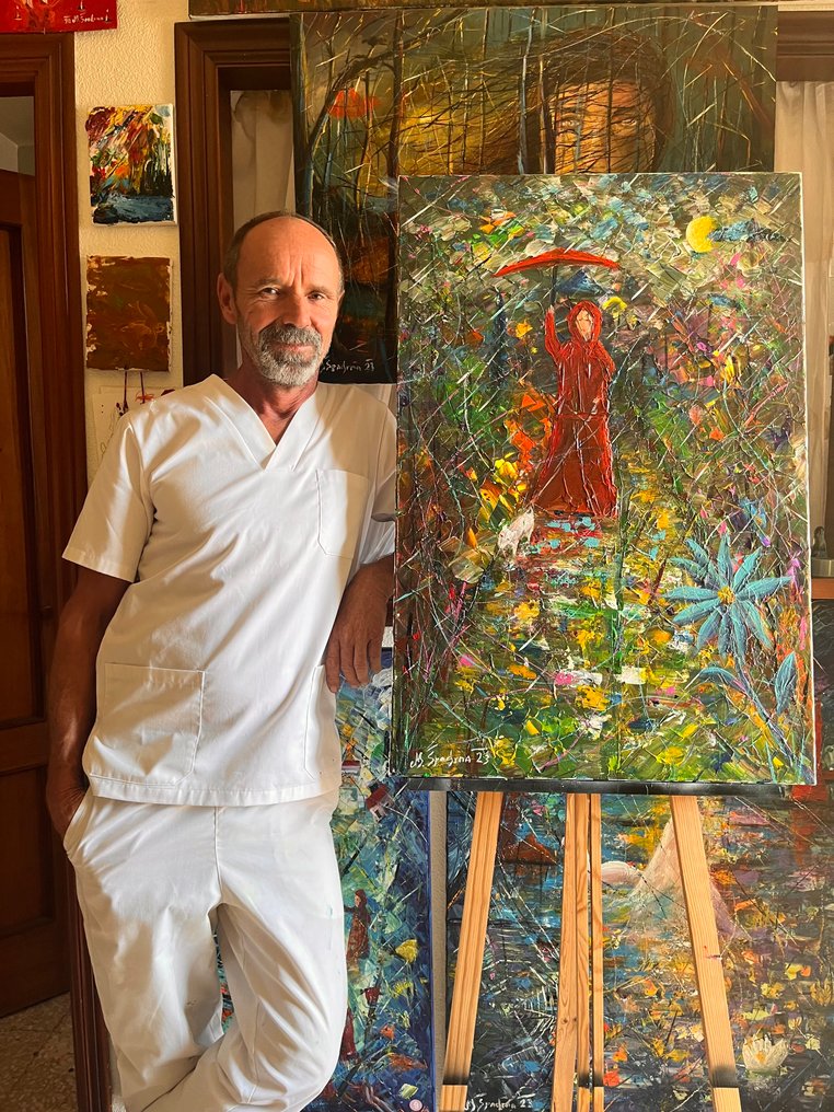 Miroslav Spadrna (Pintorcheco) - Paseo bajo la luna(walk under the moon)XL #1.0