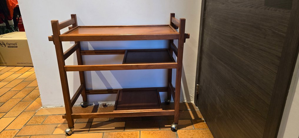 Franco albini style - Καροτσάκι σερβιρίσματος - Midcentury - Mahogany #1.0