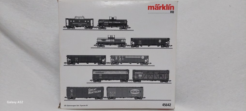 Märklin H0 - 45642 - Modelltog godsvogn-sett (1) - 10 godsvogner - New York Central, Great Northern #1.0