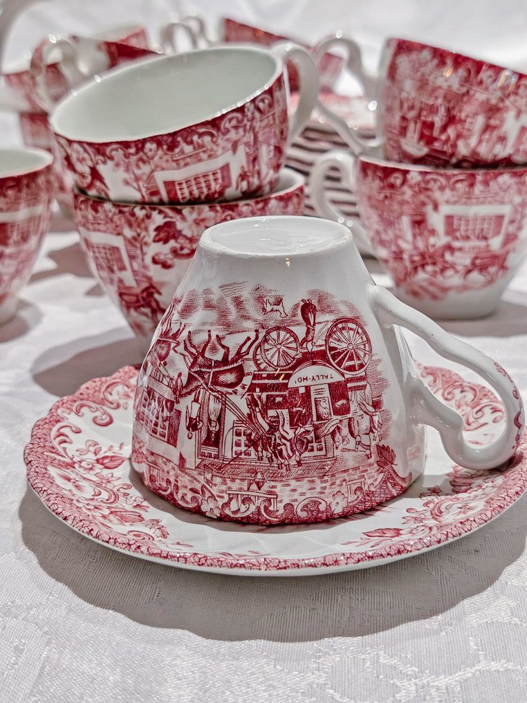 Johnson Bros. - Tea service (27) - Coaching Scenes - Faience - 12 people - full #3.2