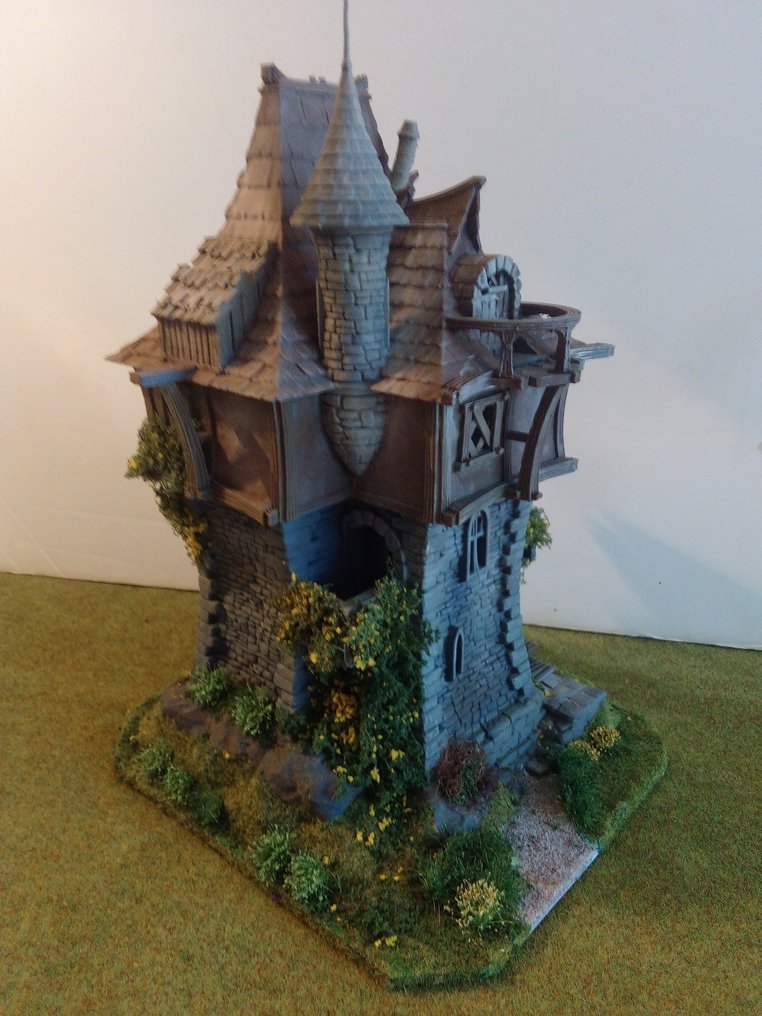 LS Scenery- war games H0 - 模型火車風景 (1) - 古老的城堡，手工绘制-上蜡处理 #4.3