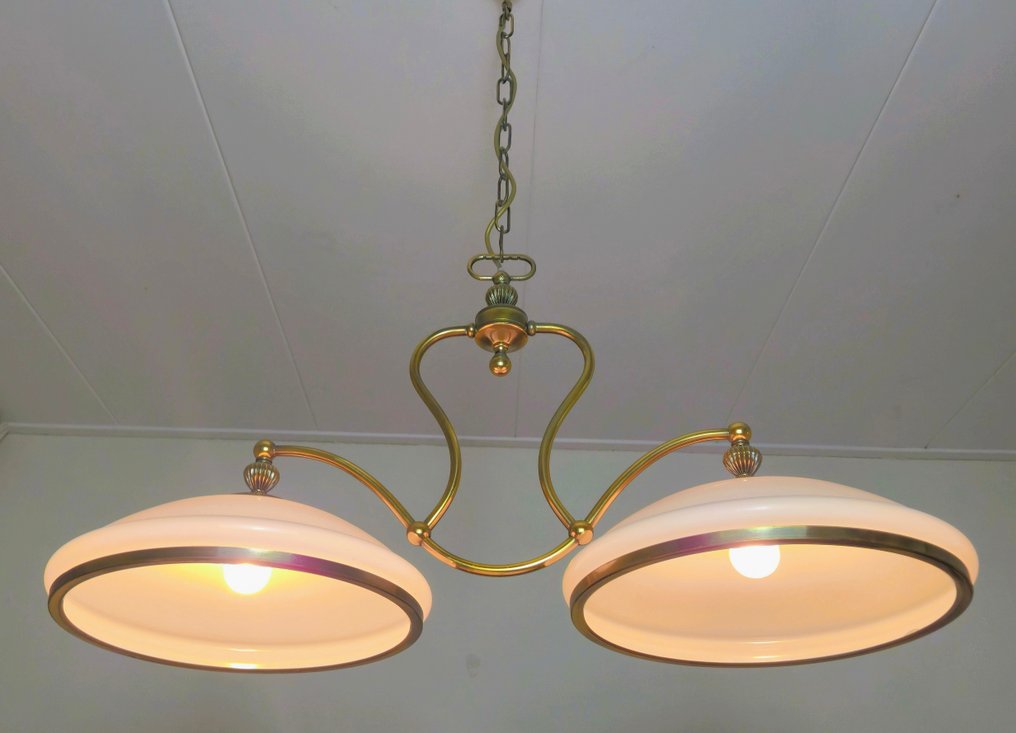 Araña - Lámpara para mesa de billar - XL Bibliotheek / 100 cm - Vidrio, Cobre #3.2