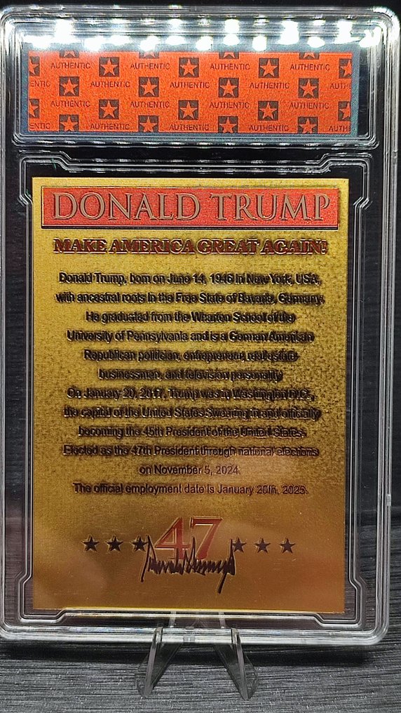 TRUMP 24Ct Gold-plated - 1 Card #4.3