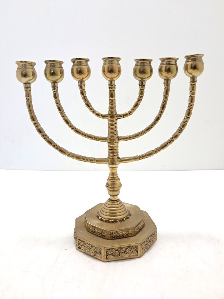 Judaica - Menora - Mosiądz - 28 cm - 2,1 kg #3.2