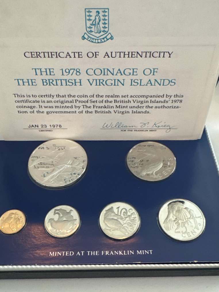 英属维尔京群岛. 1978 KMS Jungferninseln mit CoA und BOX  (没有保留价) #1.0