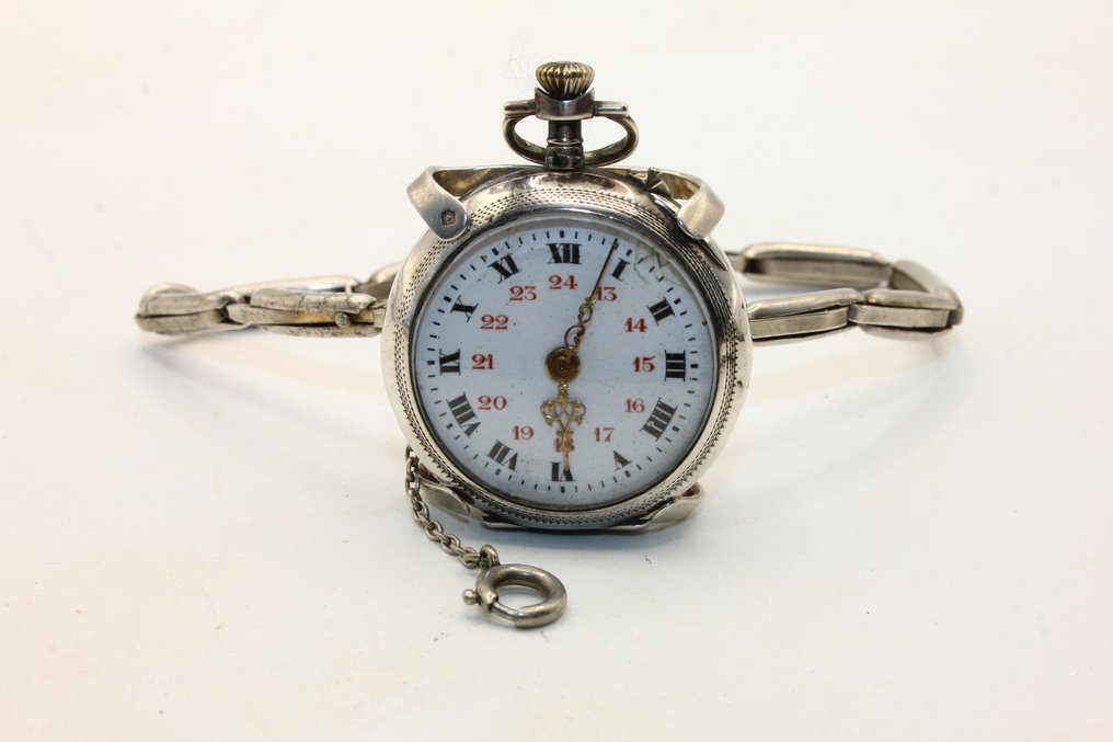 Bracciale orologio da tasca signora argento fine 1800 - 1850-1900 #1.0