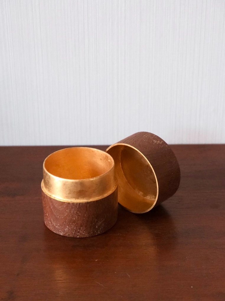 Natsume - Holzener Teekasten mit vergoldetem Inneren - Holz - Holz-Teekästchen #1.0