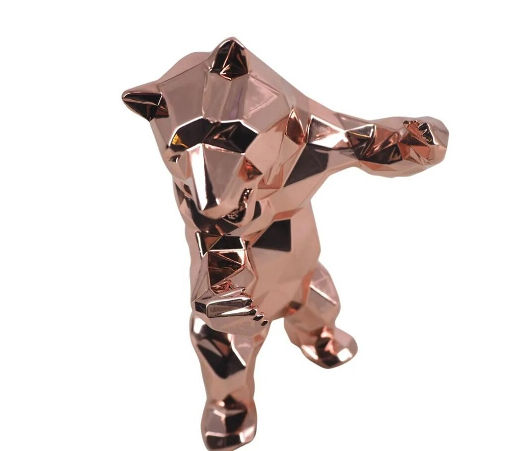 Richard Orlinski (1966) - Standing Bear - Pink Gold Edition #1.0