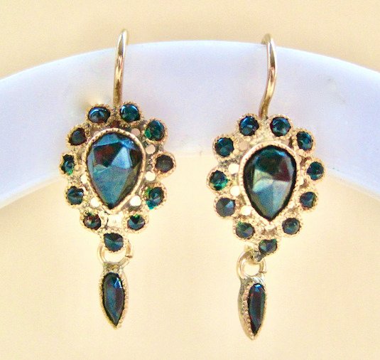 沒有保留價 - 耳環 - 14 克拉 玫瑰金 - 石榴石 #1.0