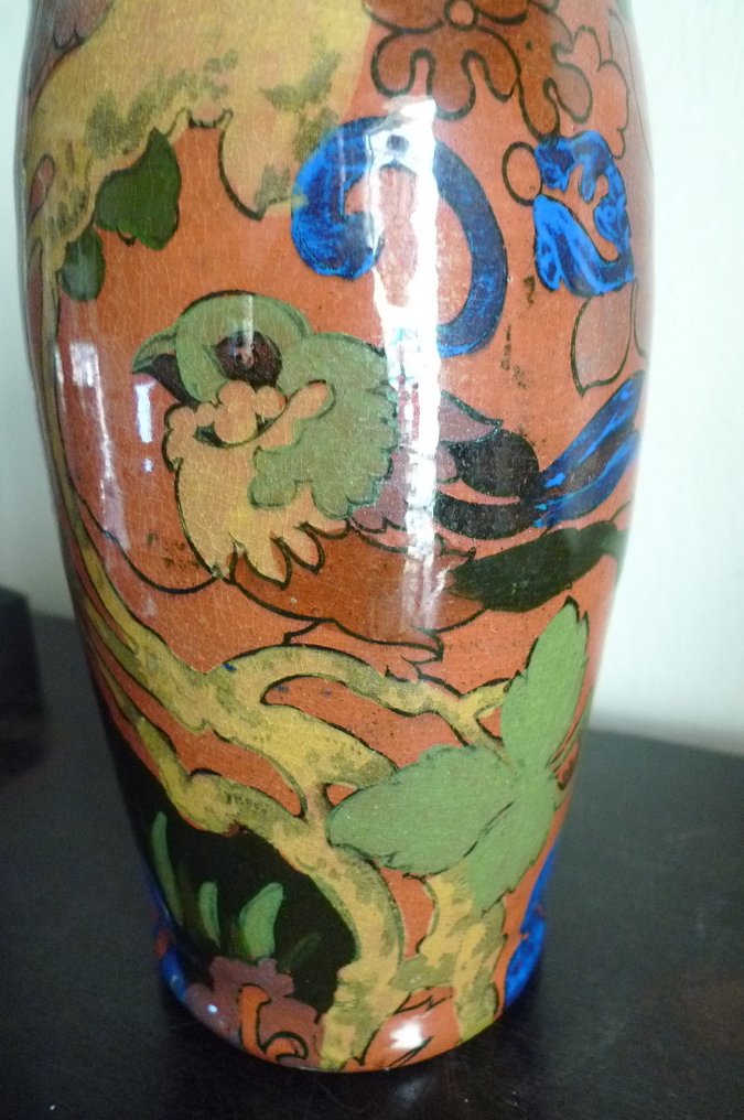 Vas - Vas decorativ Bursley Ware, design Amstel. - Stil Charlotte Rhead #1.0