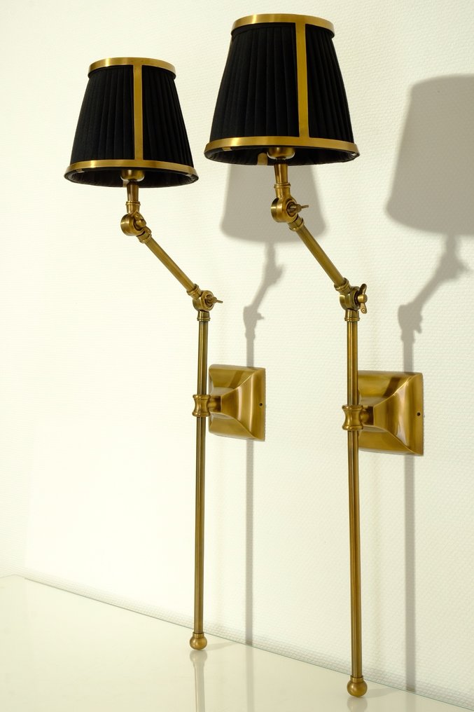 EICHHOLTZ - Set Exclusieve Verstelbare High-End Wandlampen - Jaren 90 - 壁燈 (2) - 黃銅 #1.0