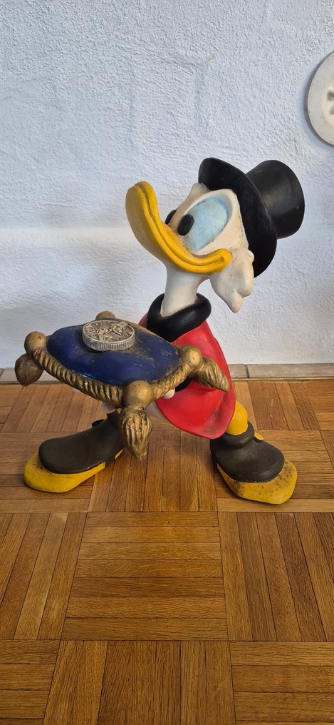 Disney - Large Statue - Uncle Scrooge McDuck with coin on pillow - 40 x 40 cm (1980s) - 1 图 #3.2