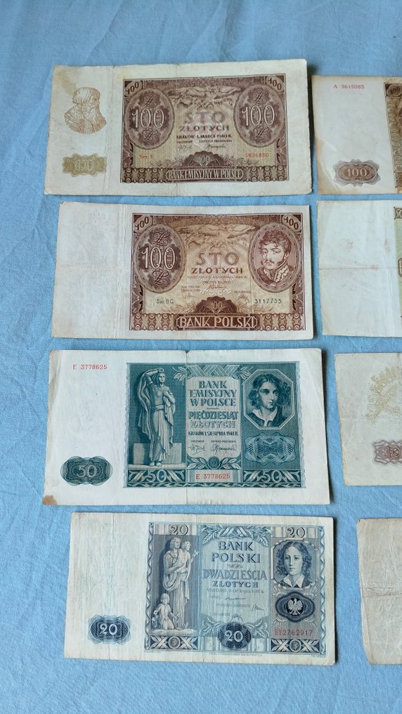 Poland. - 12 Banknotes - Various Dates  (No reserve price) #1.0