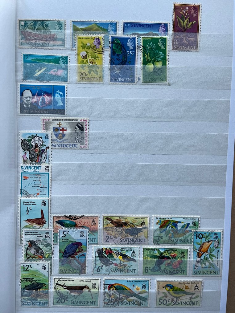 St Vincent och Nevis 1909/1986 - Samling i en aktiebok #2.1