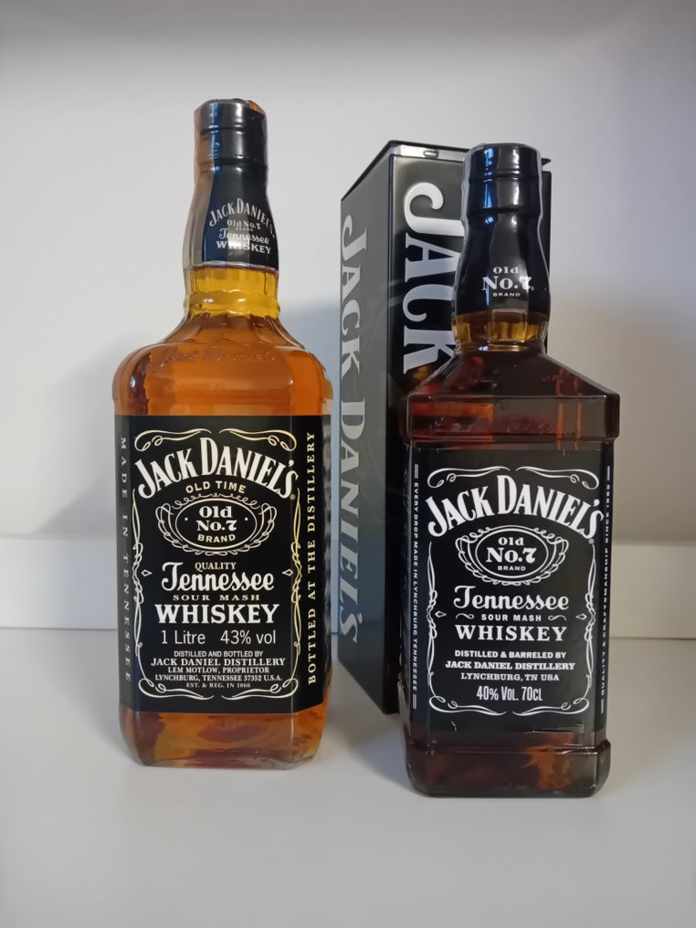 Jack Daniel's Old No 7 - Gift Tin  - 1 Litre, 70cl - 2 bottles #1.0