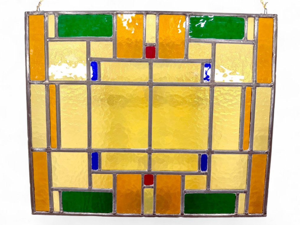 艺术装饰 彩色玻璃窗 - 44x52,5cm/ 2,35Kg - 1900-1910  #1.0