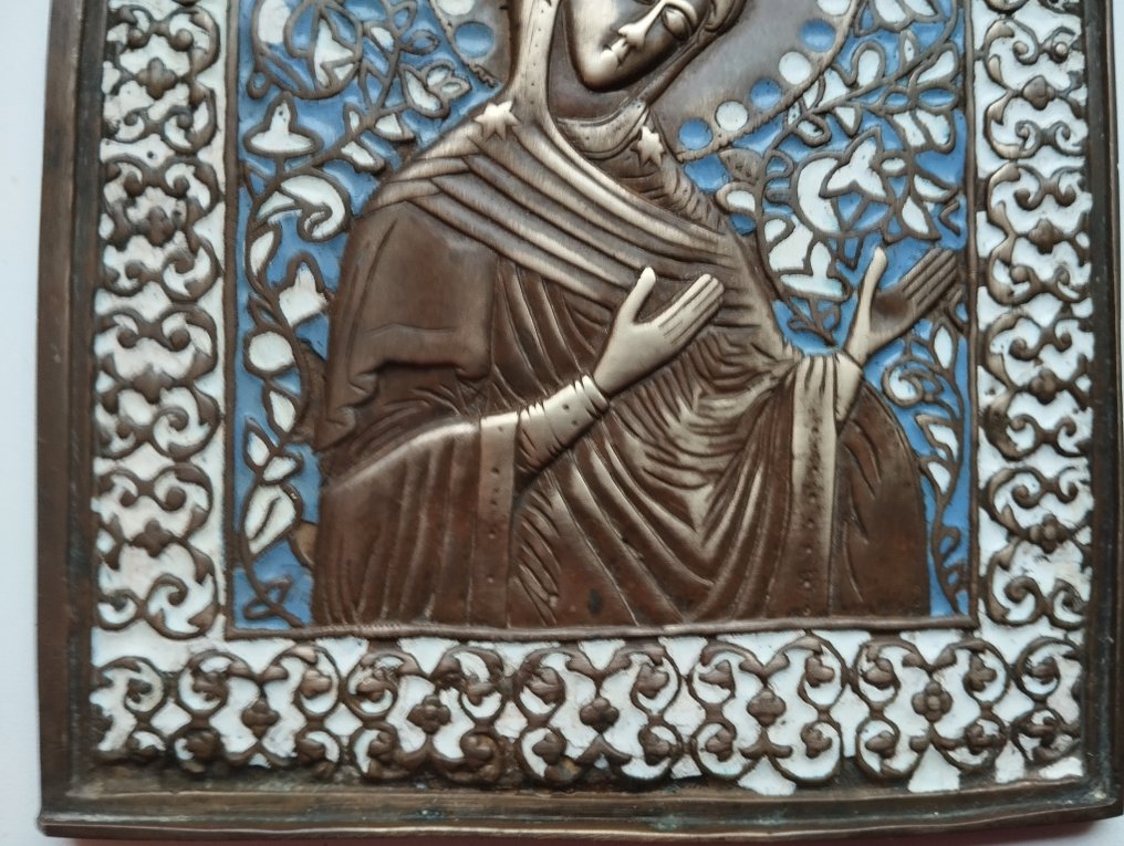 Icon - Mother of God - bronze,enamel #3.2