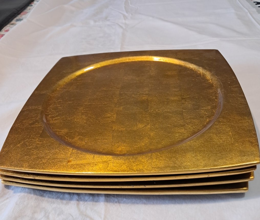 Adolfo Domínguez - Platzteller (4) - Goldene Platte - vintage 2000 #1.0