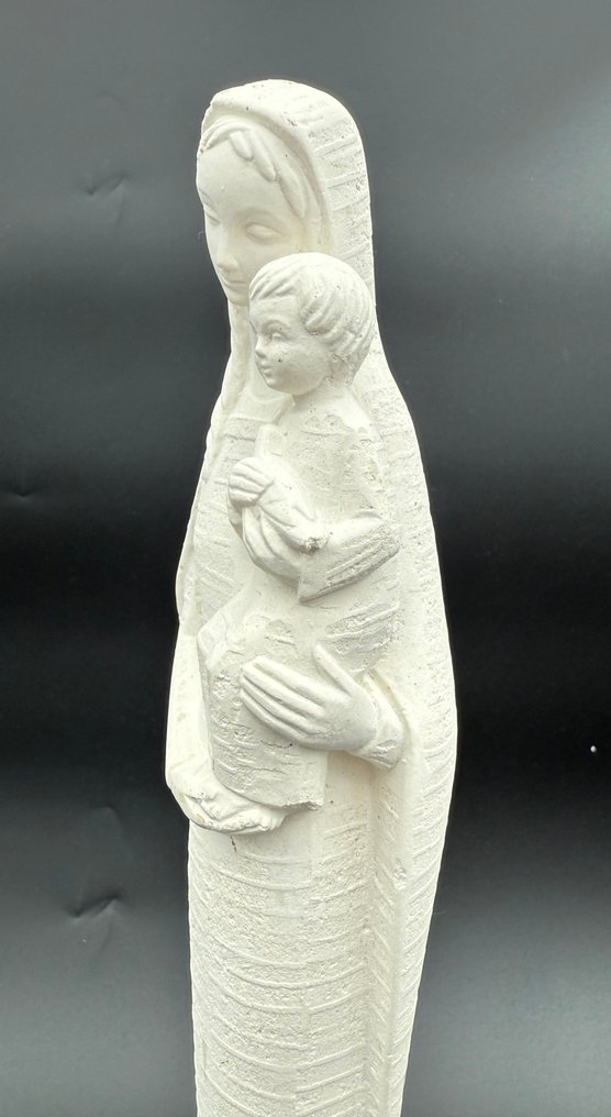 Staty, Maria met kind - 31.5 cm - Gjuten sten #3.2