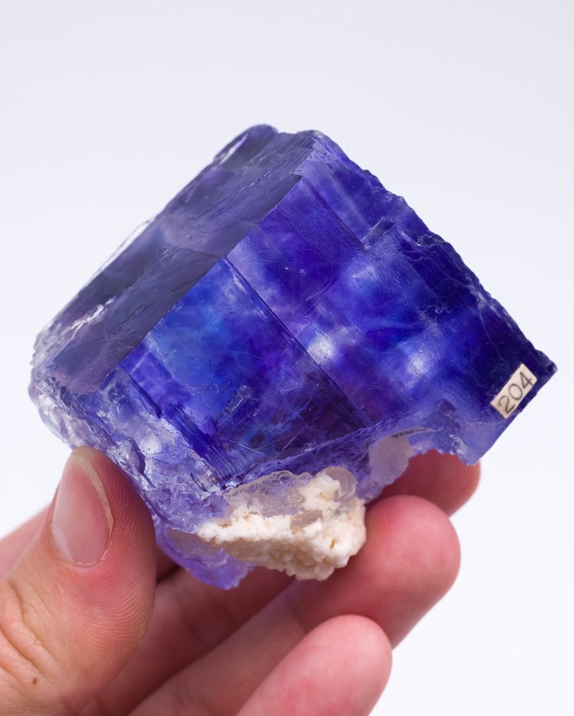 稀有地点标本 蓝色海盐晶体 用矩阵 - 高度: 6.6 cm - 闊度: 6.8 cm- 144 g - (1) #2.1