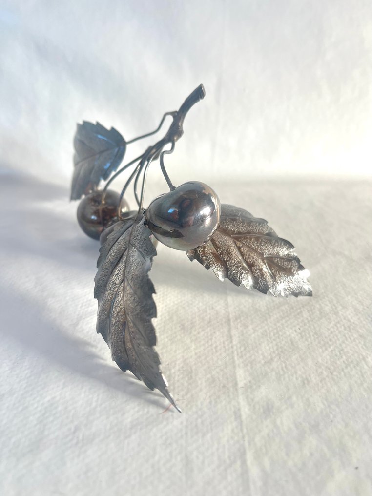Mario Buccellati - 雕刻, Ramo di ciliege 14 cm timbrato - 7 cm - .925 銀 #1.0