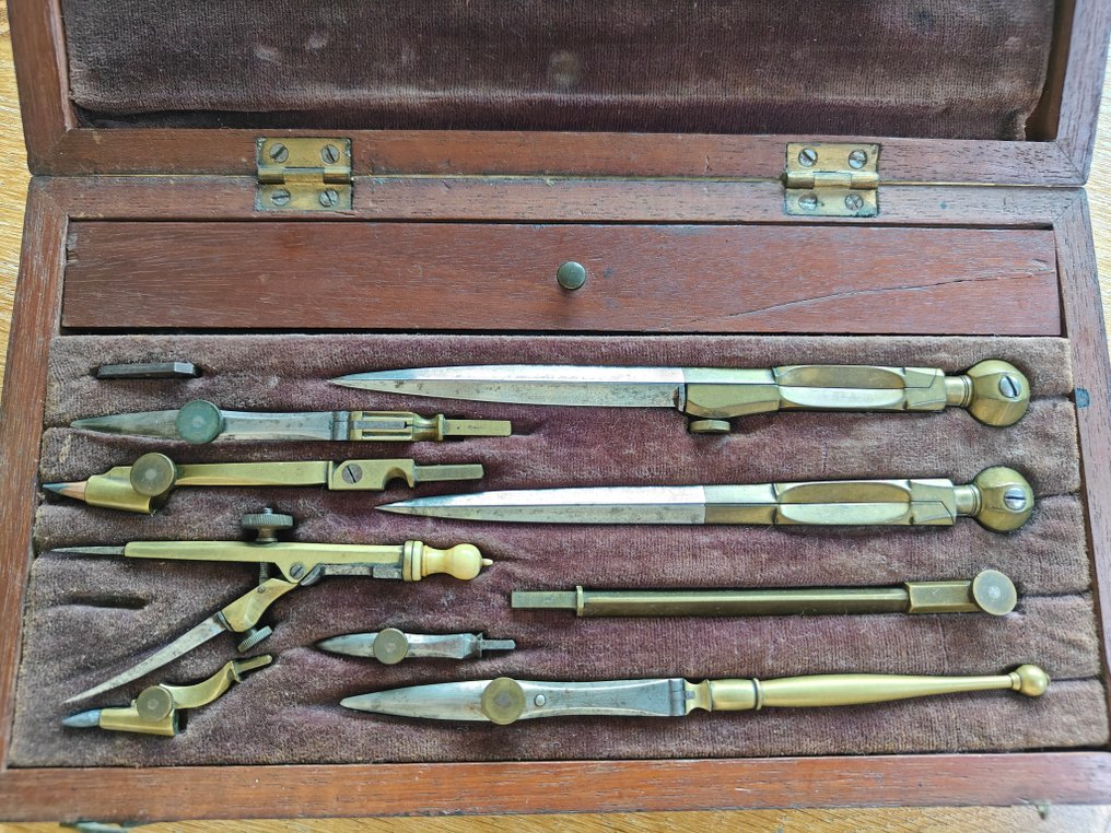 J. van Pelt & Zonen - Όργανο σχεδίασης Στυλ Biedermeier - Σετ παστέτ αντίκες #1.0