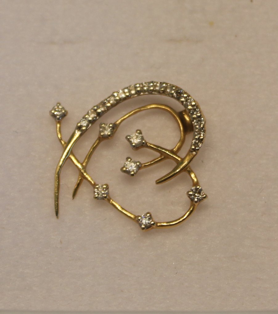 没有保留价 - 吊坠 - 18K包金 黄金 -  0.03ct. tw. #4.3